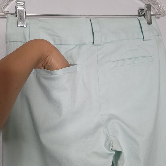 Gap Soft Girl Ice Blue Wide Leg Mid Rise Cotton Trousers Women's Size 2 - Picture 6 of 13